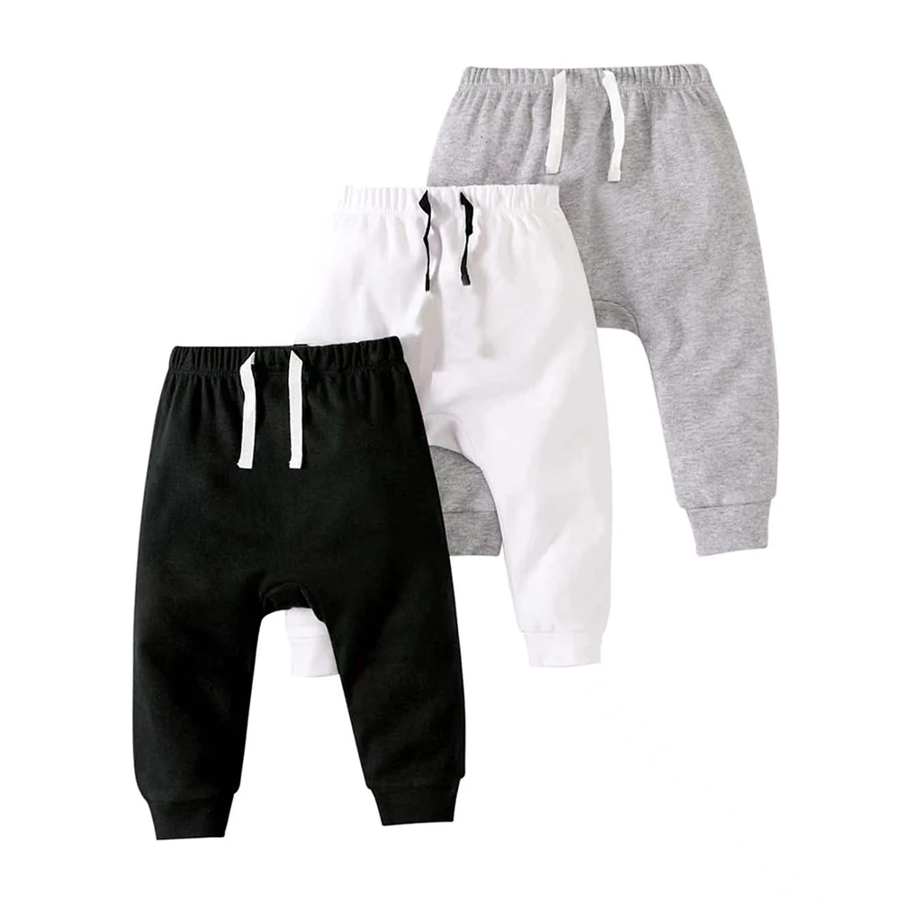 Wholesale Baby Pants Cotton Baby solid pants Leggings for boys girls Mid Full Length Baby Trousers