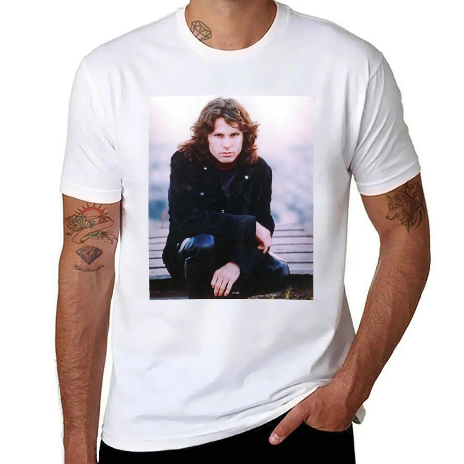 

jim morrison art T-Shirt t shirts for man cotton t shirt men 100% cotton luxury brand T-Shirt