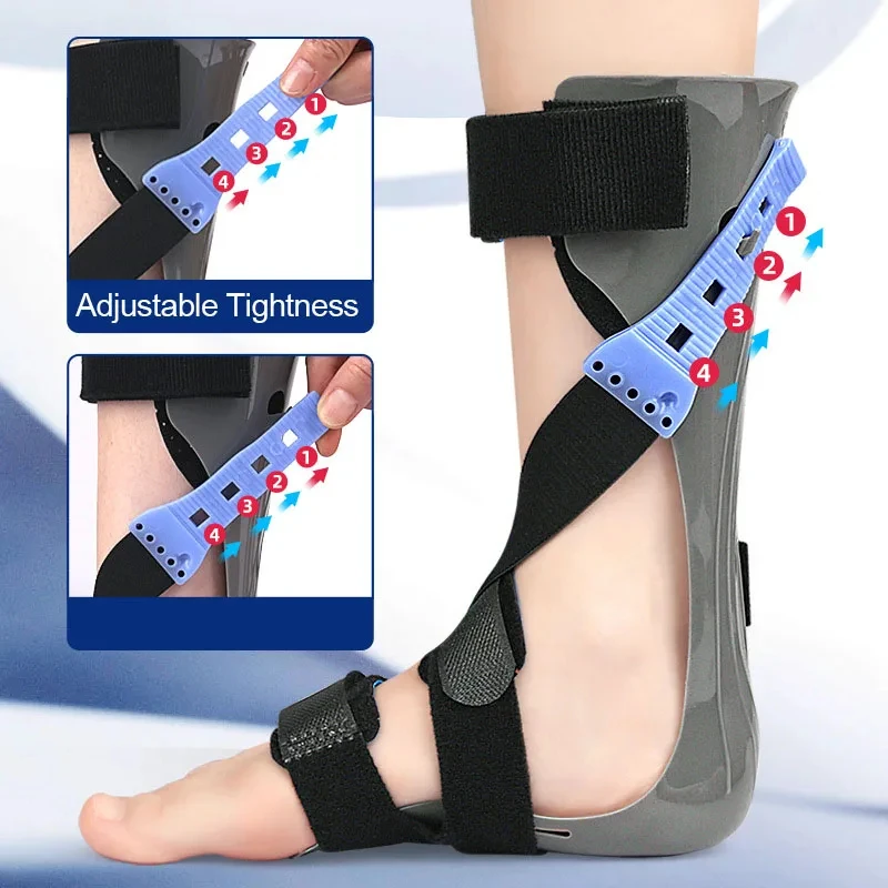 Adjusted Afo Foot Drop Brace Splint Ankle Foot Orthosis Walking with Shoes or Sleeping for Stroke Hemiplegia 1Pcs