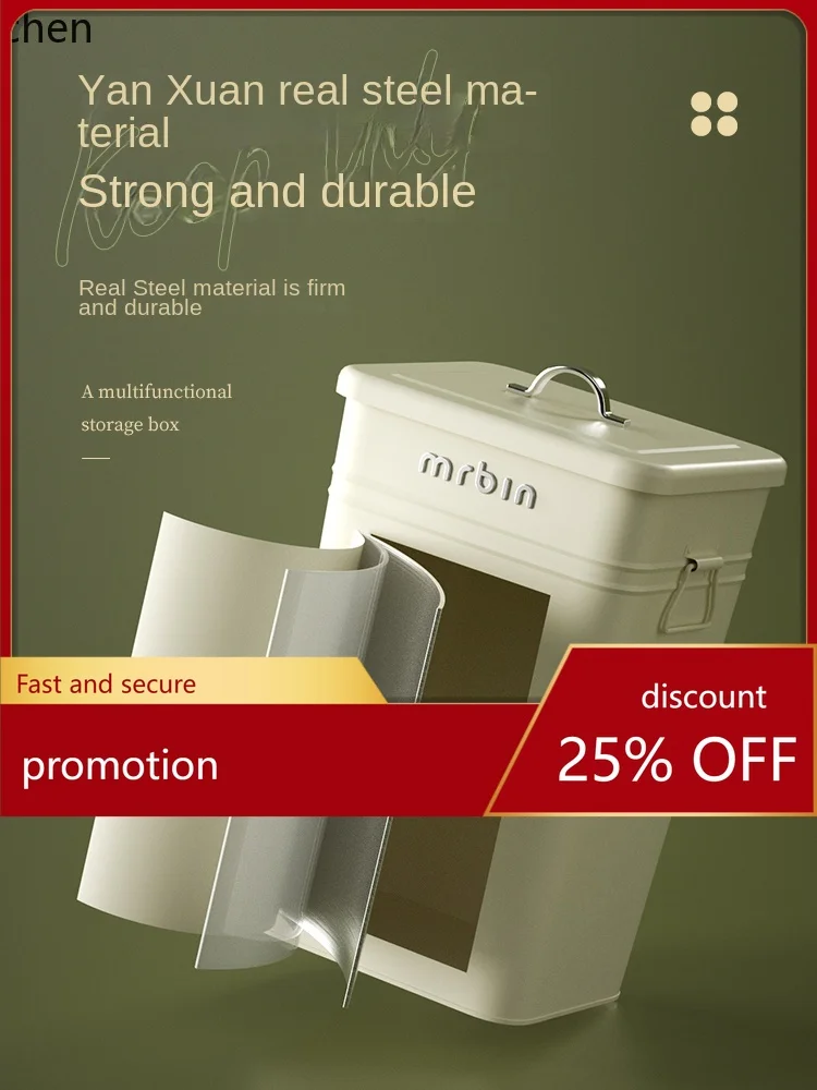 

YFY Kitchen Trash Can Mobile with Wheels Household Living Room Pulley Large Capacity