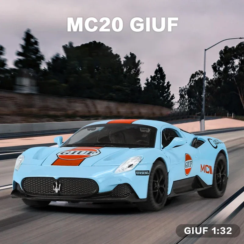 

1:32 Maserati MC20 911 GT3 Martini M8 SF90 литой игрушечный автомобиль модель со звуком и искусственными игрушками коллекционные предметы подарок на день рождения