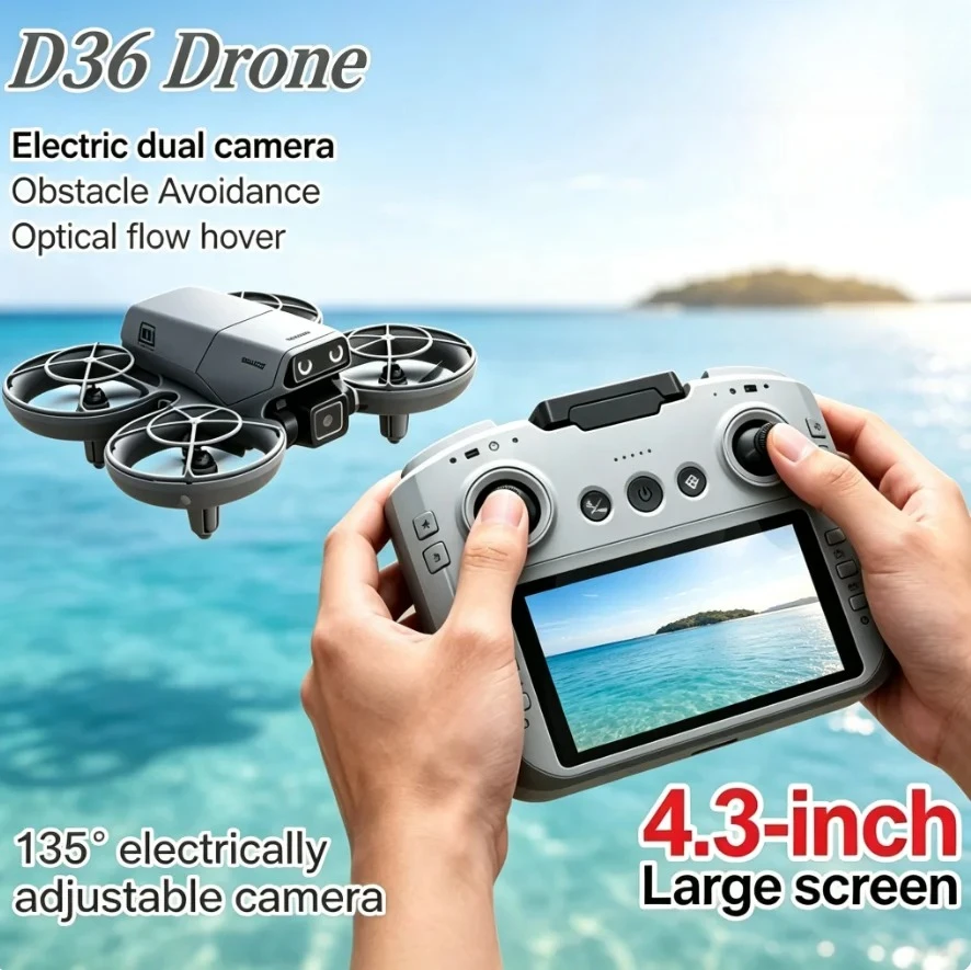 Original D36 GPS Foldable Quadcopter Drone 8K HD Optical Flow Positioning Brushless 5G WiFi FPV Auto‑Return Professional Drone