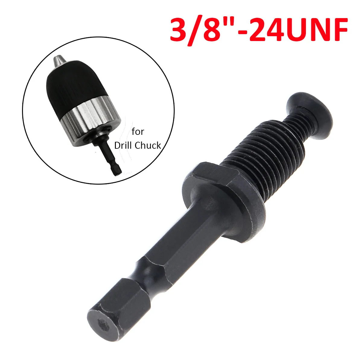 

1/2 -20UNF 3/8-24UNF Connecting Rod Adapter Square Round Hexagon Hex Screw Shank Drilling Bit Extension for Electric Drill Chuck