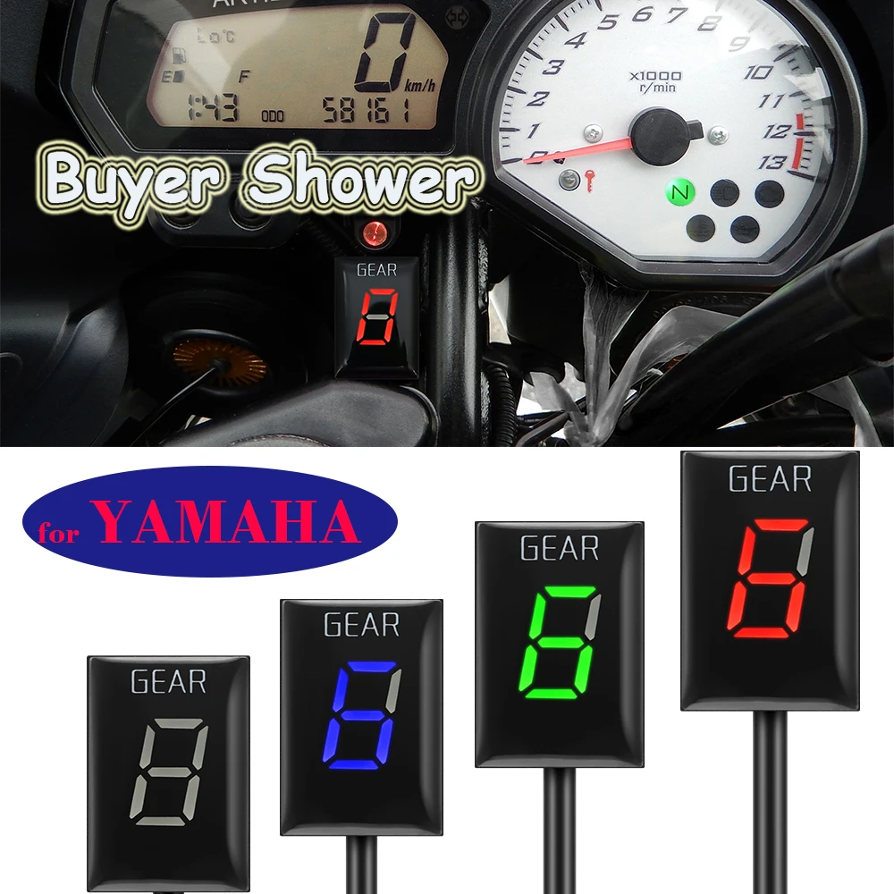 

Motorcycle Gear Indicator LCD Display For Yamaha YZF R1 R6 FZ8 Mt03 MT-01 Fzs600 XJR400 FZ1 FZ1N FZ400 FZ6 Xv1900a YS250 XV1600A