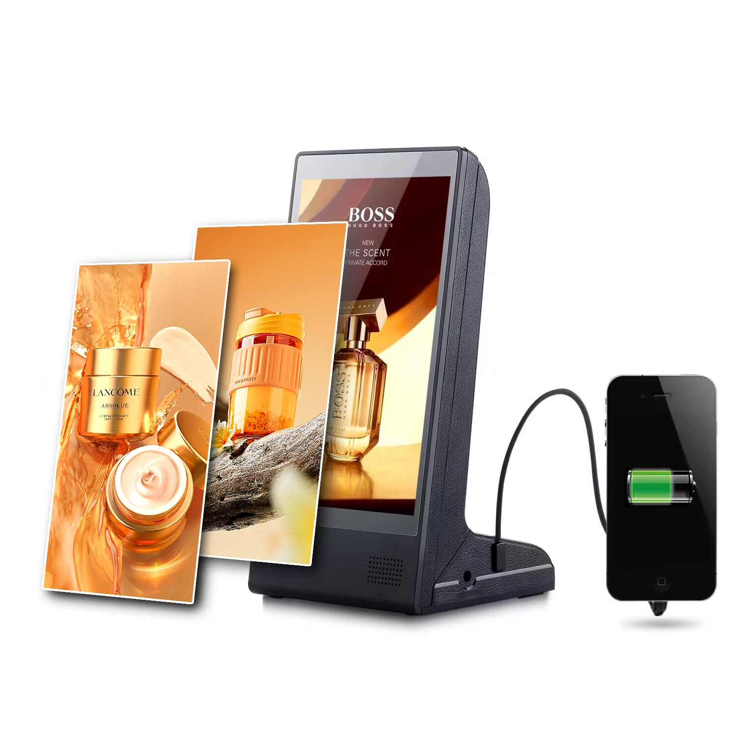 

898 RK3566 Hot selling desktop LCD single side order call table stand digital signage touch screen advertising player