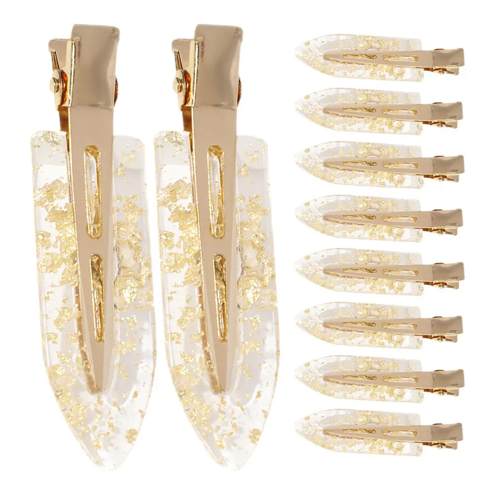

10 Pcs Hair Barrettes Clips for Accessories Women Flat Fashion Glitter Cute