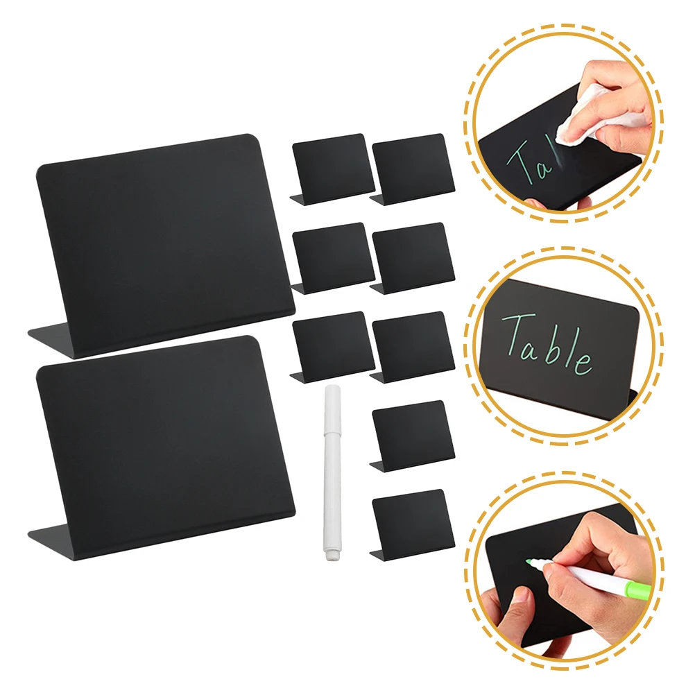 

1 set 1 Set Mini Chalkboard Sign For Tabletop Standing Message Board Erasable Small Blackboard Reserved Signs Food Party Wedding