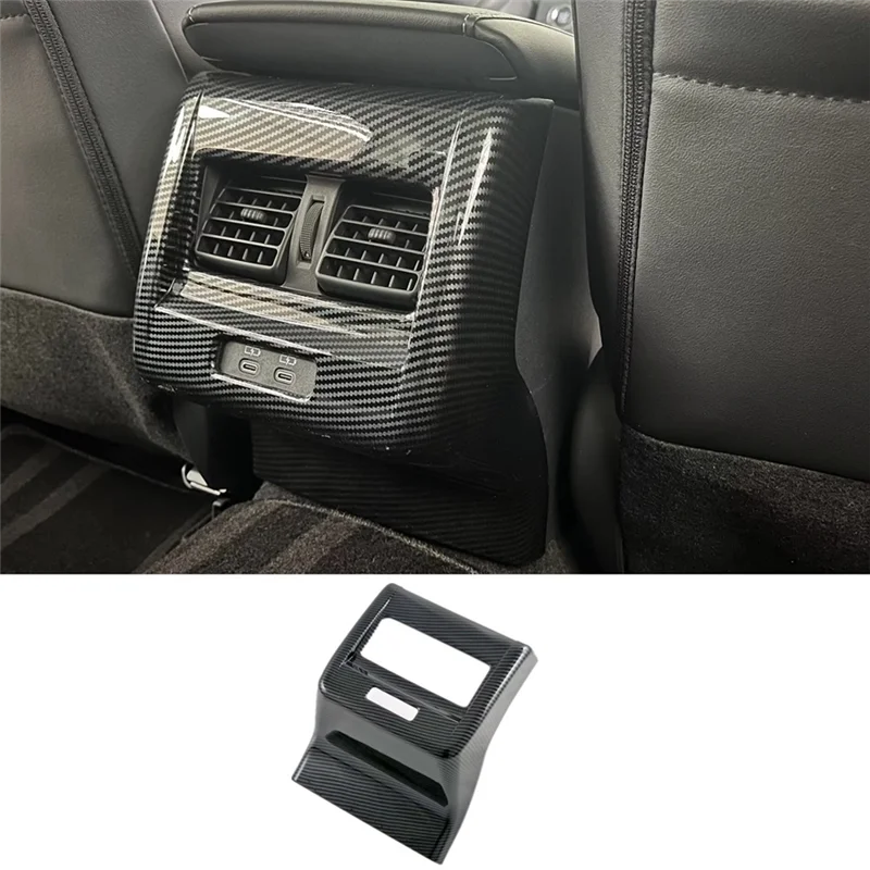 ABGR-Pannello di sfiato uscita aria posteriore Rivestimento per Toyota Camry 2024 2025 Accessori interni Fibra di carbonio