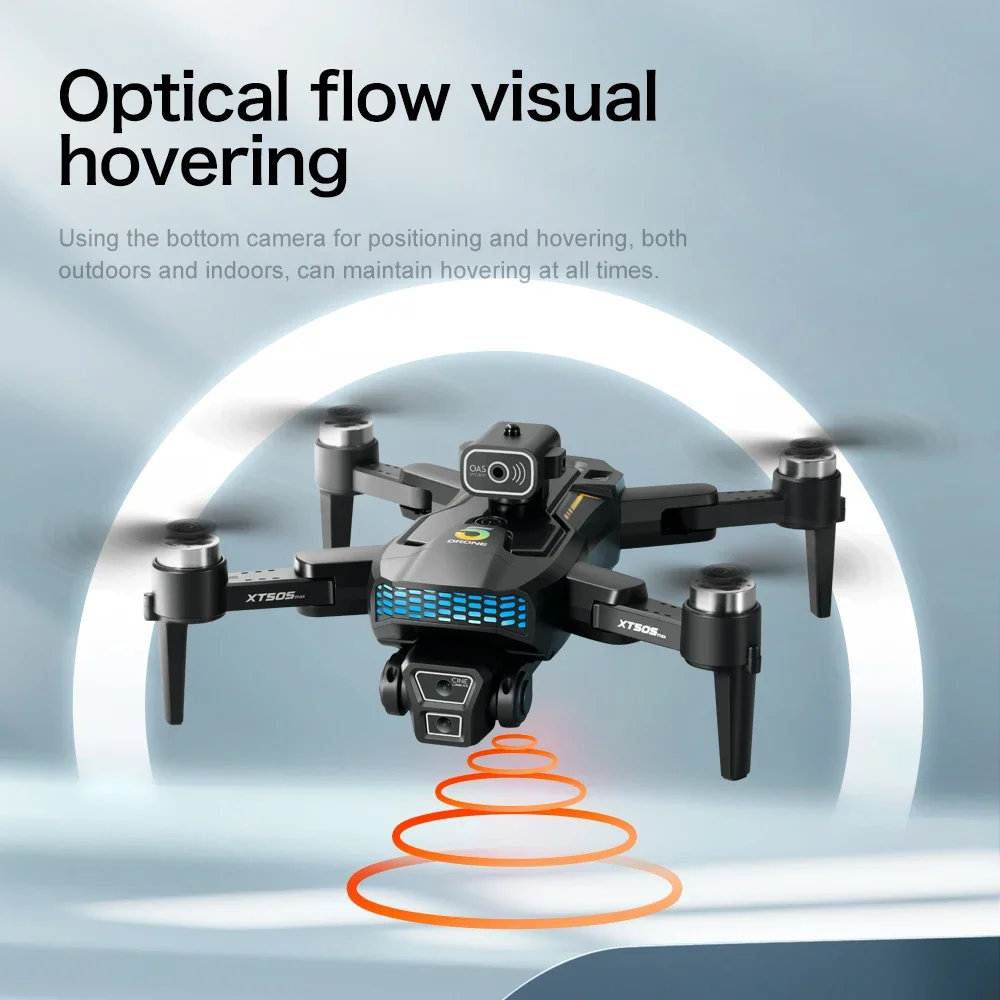 XT505 RC Drone 8K HD Podwójna kamera GPS 5G Wifi 360 °   Unikanie przeszkód Bezszczotkowy silnik Przepływ optyczny Składany quadcopter Zabawki Prezenty