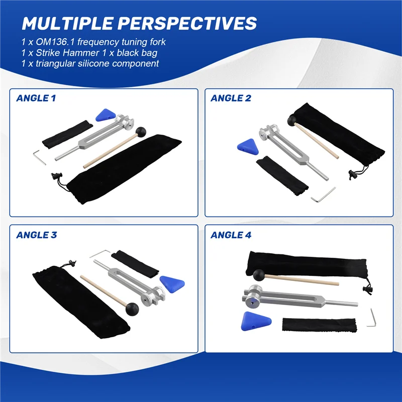 

OM136.1Hz Aluminum Alloy Musical Tuning Fork Instrument Kit For Sound Healing Sound Vibration Tools