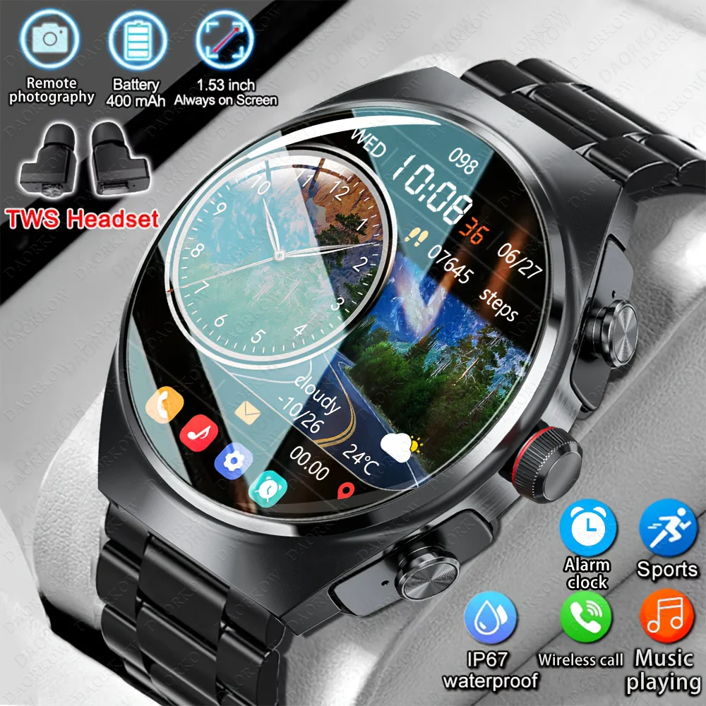 

DAORKOW's latest TWS wireless earbuds, Bluetooth calling headphones, AI voice and Bluetooth calling multi-functional smartwatch