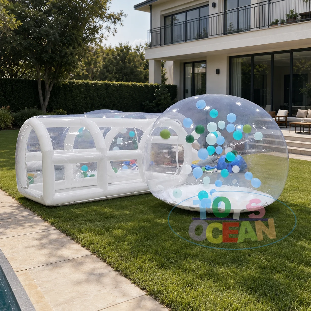 2025 New Style Commercial Grade Colorful Bubble House Balloon Tent Inflatable Snow Globe for Adults and Kids