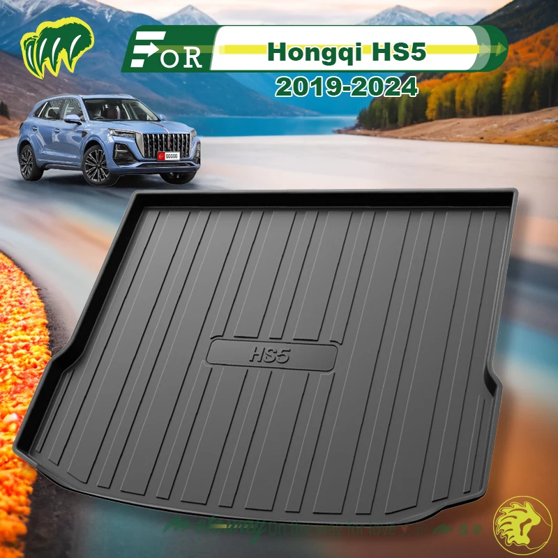 

For Hongqi HS5 2019-2024 TPE Custom Fit Car Trunk Mat All Season Black Cargo Mat 3D Shaped Laser Measured Trunk Liners