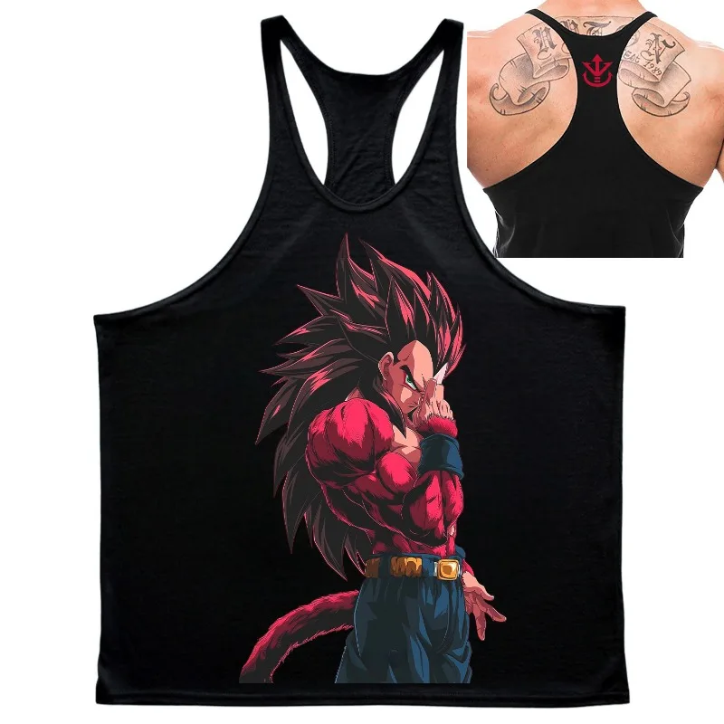 Men's Summer Tank Tops Japanese Anime Dragon Ball Super Sai…