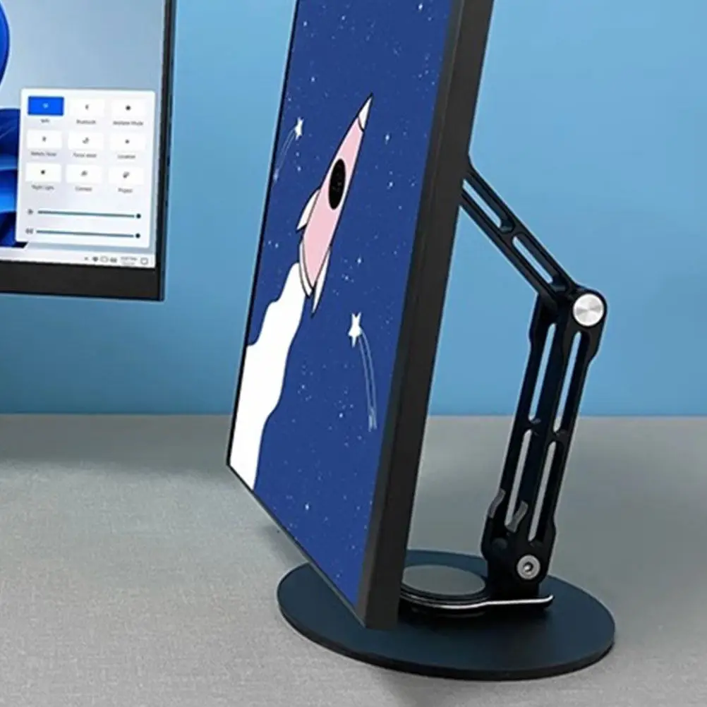 

Aluminum Alloy Foldable Tablet Stand Adjustable Stable Desktop Holder Compact Multi-Angle Tablet Bracket for Home Office Kitchen