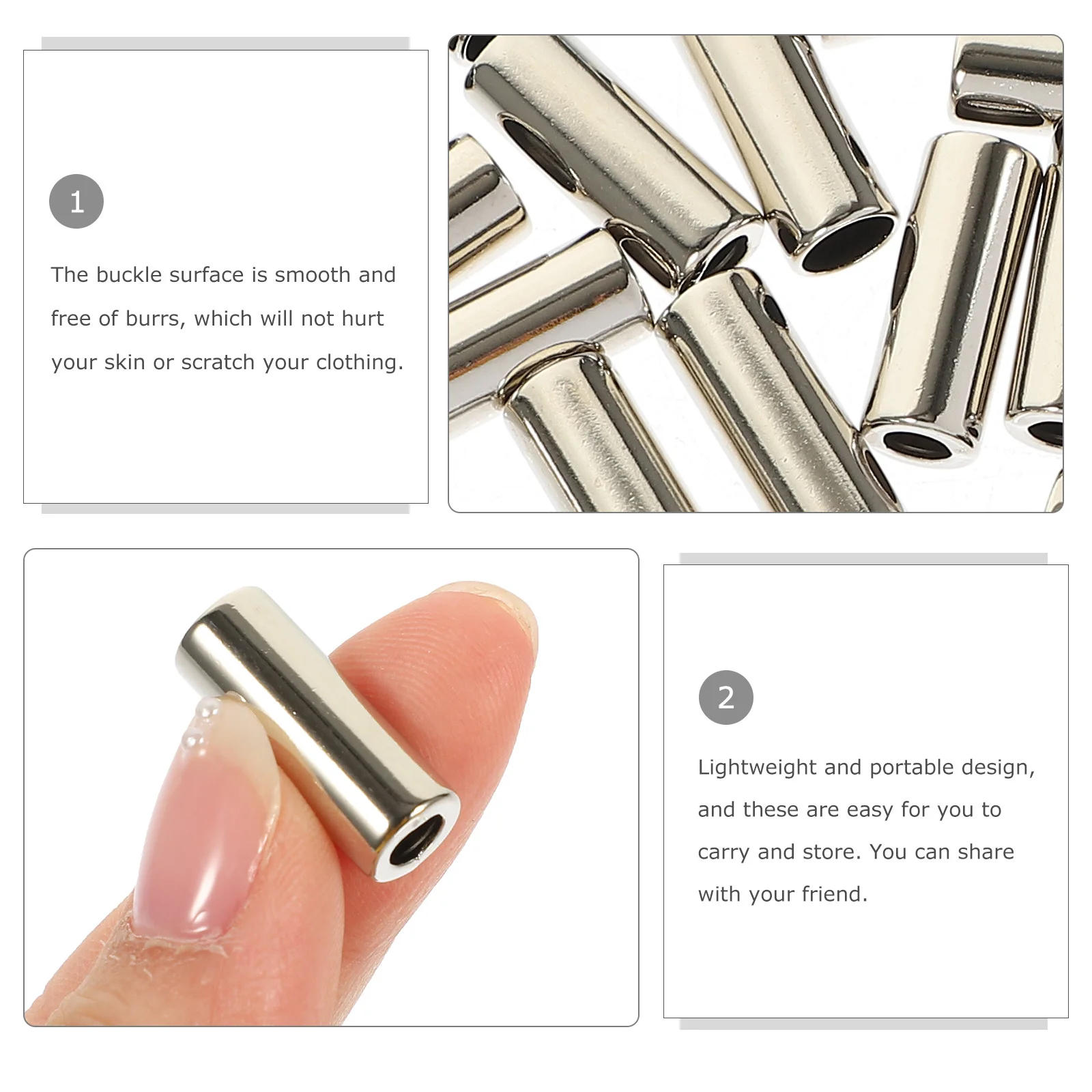 30 قطعة من حلقات معدنية لتثبيت الحبال، خرز أسطواني من السبائك لحاملات النباتات المعلقة وأكياس الحبال وأعمال الحرف اليدوية