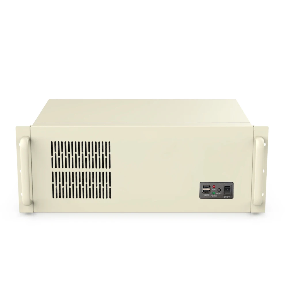 ATX power supply motherboard, matte black 4U industrial control chassis, 300mm server-grade thickened steel plate.