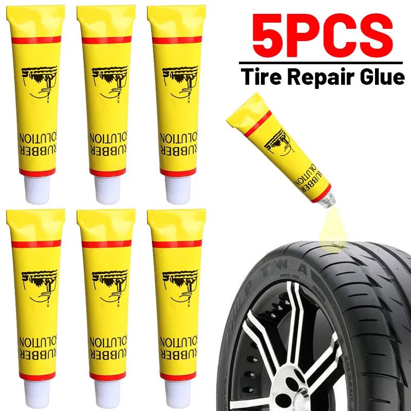 Car Motorcycle Bicycle Tire Repairing Glue Inner Tube Puncture Repair Glue Agent Emergency Portable Tyre Repair Strong Glue