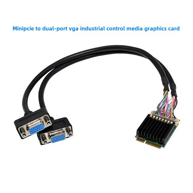 Factory price wholesale Mini PCIE to Dual Port VGA Embedded Image Application Multimedia 2D Graphics Graphics Card SM750