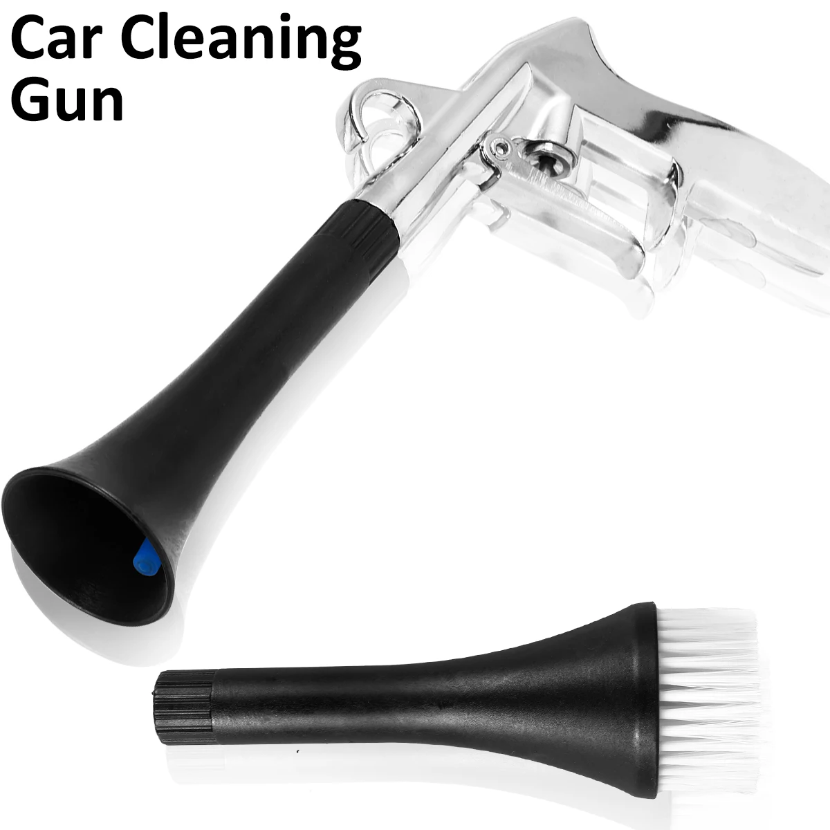 Dry Blow Cleaning Tool 1/4 inch High Pressure Car Interior Spraying Cleaner Tool with 2 Nozzles Compressed Air Blow Clean Tool