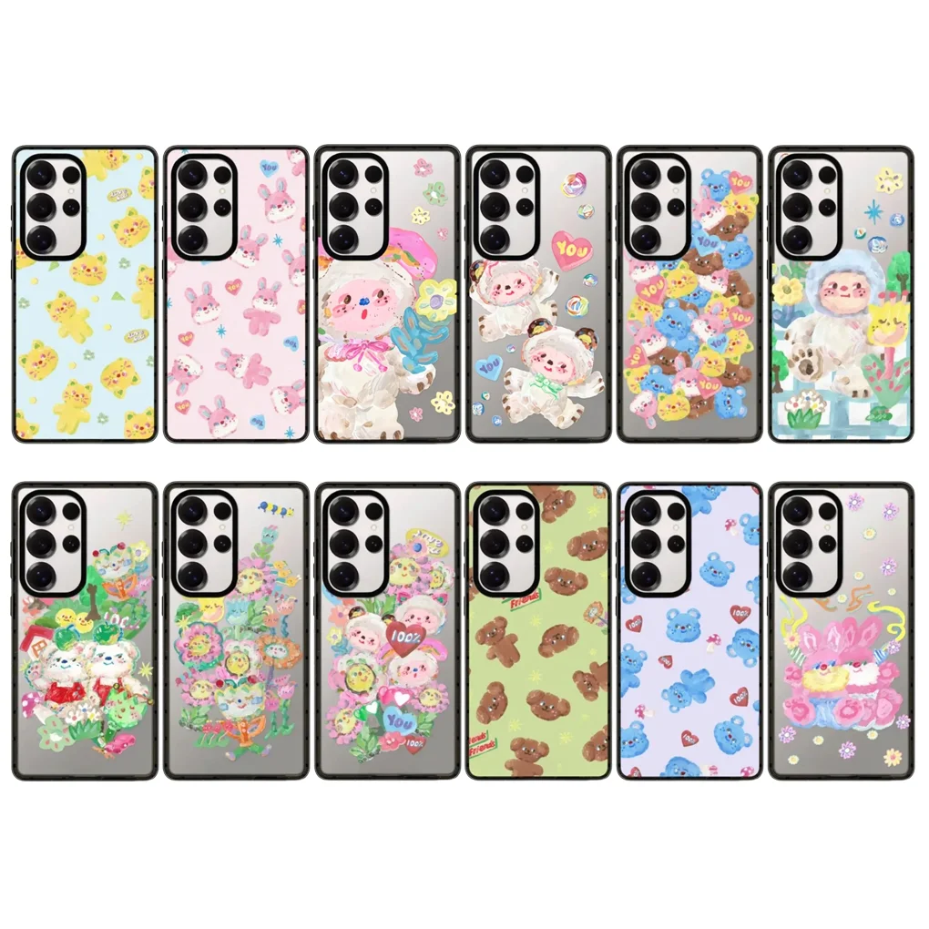 

Graffiti Dog Cartoon Acrylic Border Magnetic Phone Cover for Samsung Galaxy S23 S24 S25 Ultra S25+ Plus Case