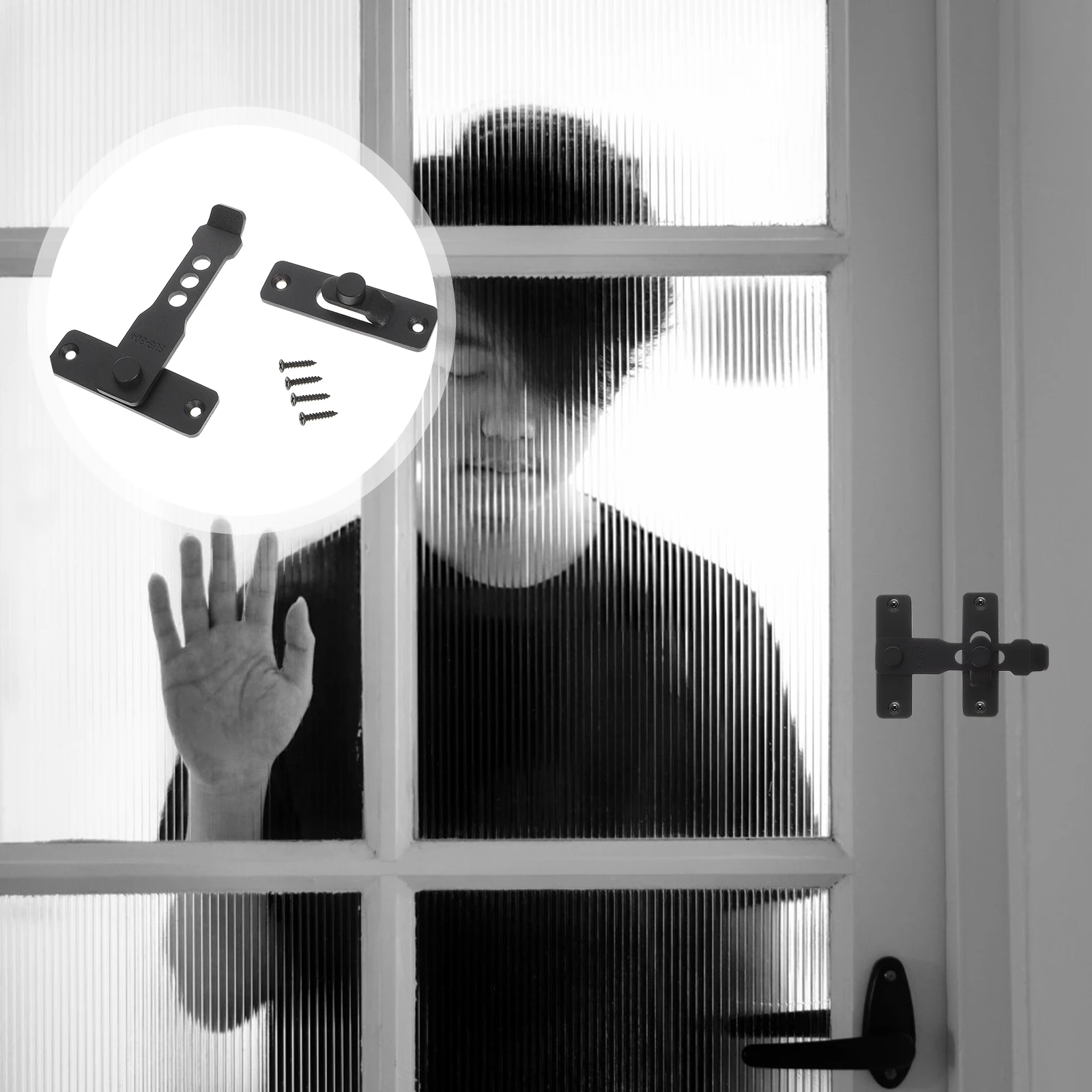 

Heavy Duty Stainless Steel Door Lock Latch 360 Degree Rotation for Barn Gate Cabinet Garage Safety Bolt Security Slide Lock