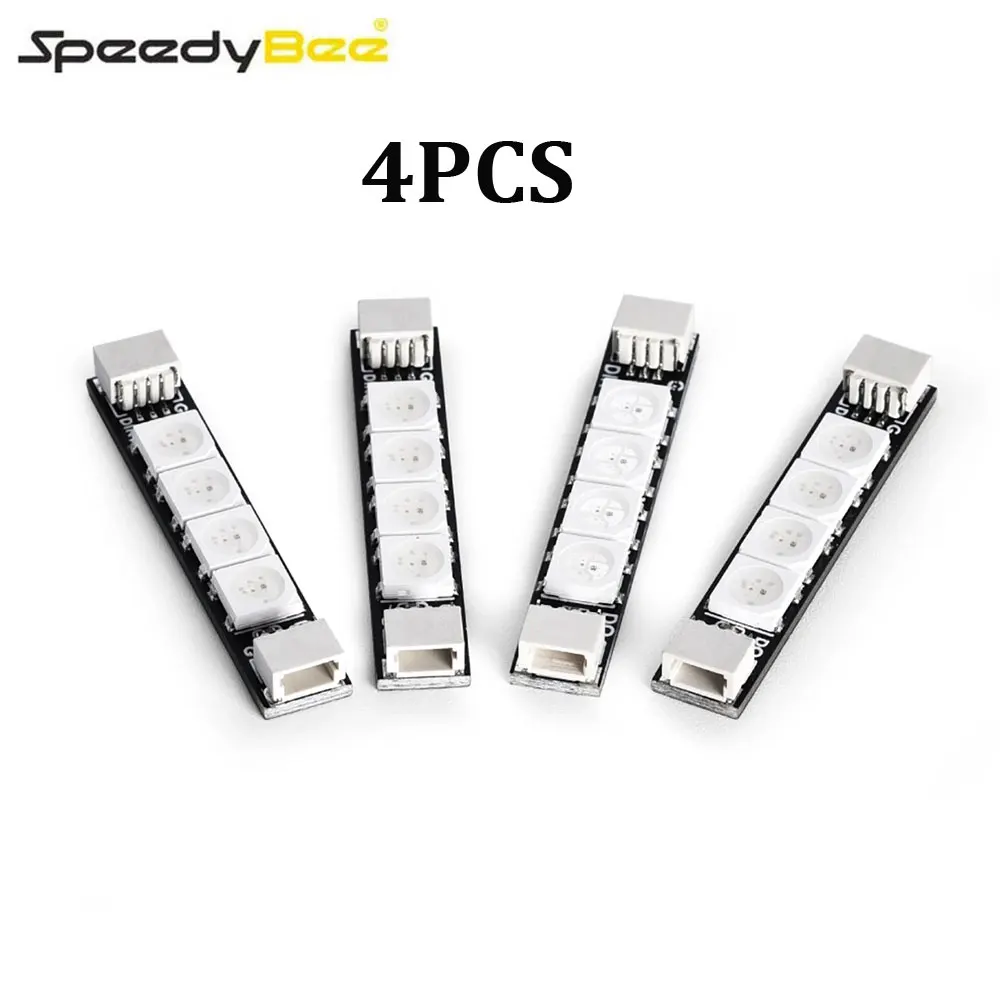 4pcs Speedybee Programable 2812 Arm Led Light Armlight 5v Rgb For Rc Fpv Racing Freestyle Whoop Drone Quadcopter Runcam