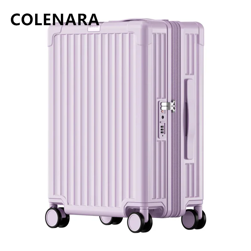 COLENARA-Valise de voyage extensible pour homme, bagage, sac d'embarquement PC, valise à roulettes, léger, déterminer, 20 po, 24 po