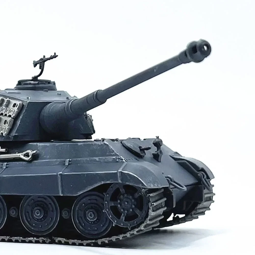 1: 72 Scale German Tiger King TankGerman Grey Coating  Alloy And Plastic  Tank Model  Military Toys Gift Collectible  Gift