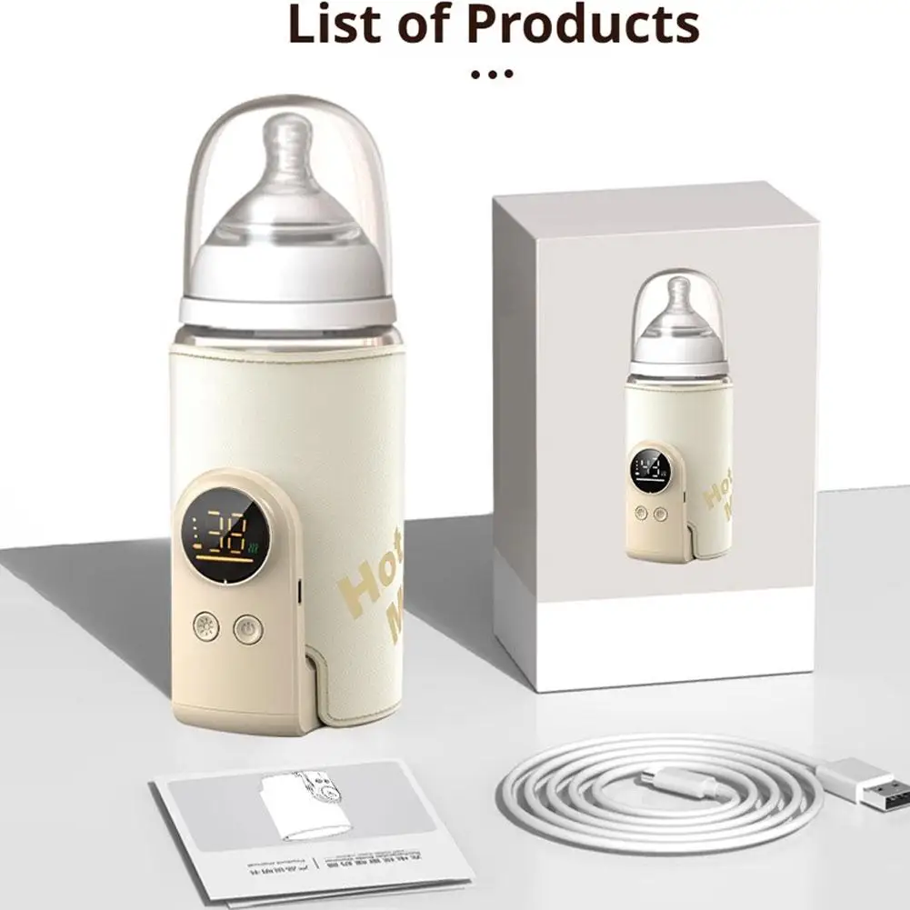 

Baby Bottle Warmer Portable 10000mAh Power Bank Bottle Warmer 4-10 Hours Runtime Baby Milk Warmer USB-C Charging For Travel