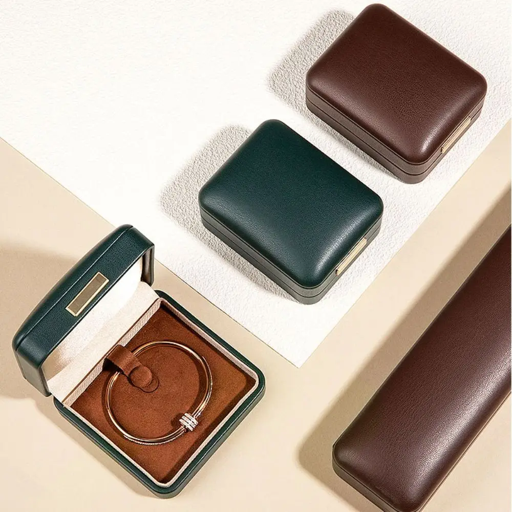 PU Leather Jewelry Packaging Box with Gold Buckle