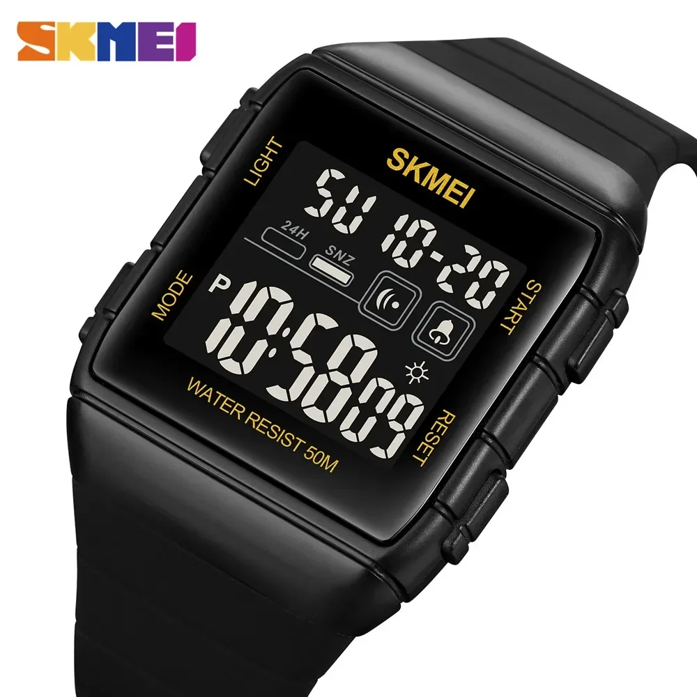 Skmei Military Countdown Alarm Clock 5Bar Waterproof LED Light Wristwatch Reloj Hombre Japan Digital Movement Mens Watch 1960