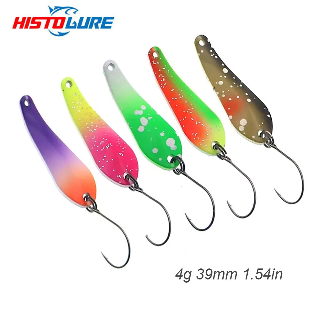 HISTOLURE Fishing Spoon Lure 39mm  4g Trout spoons Metal Spinner Bait Jig Swimbait Fishing Tackle Pesca