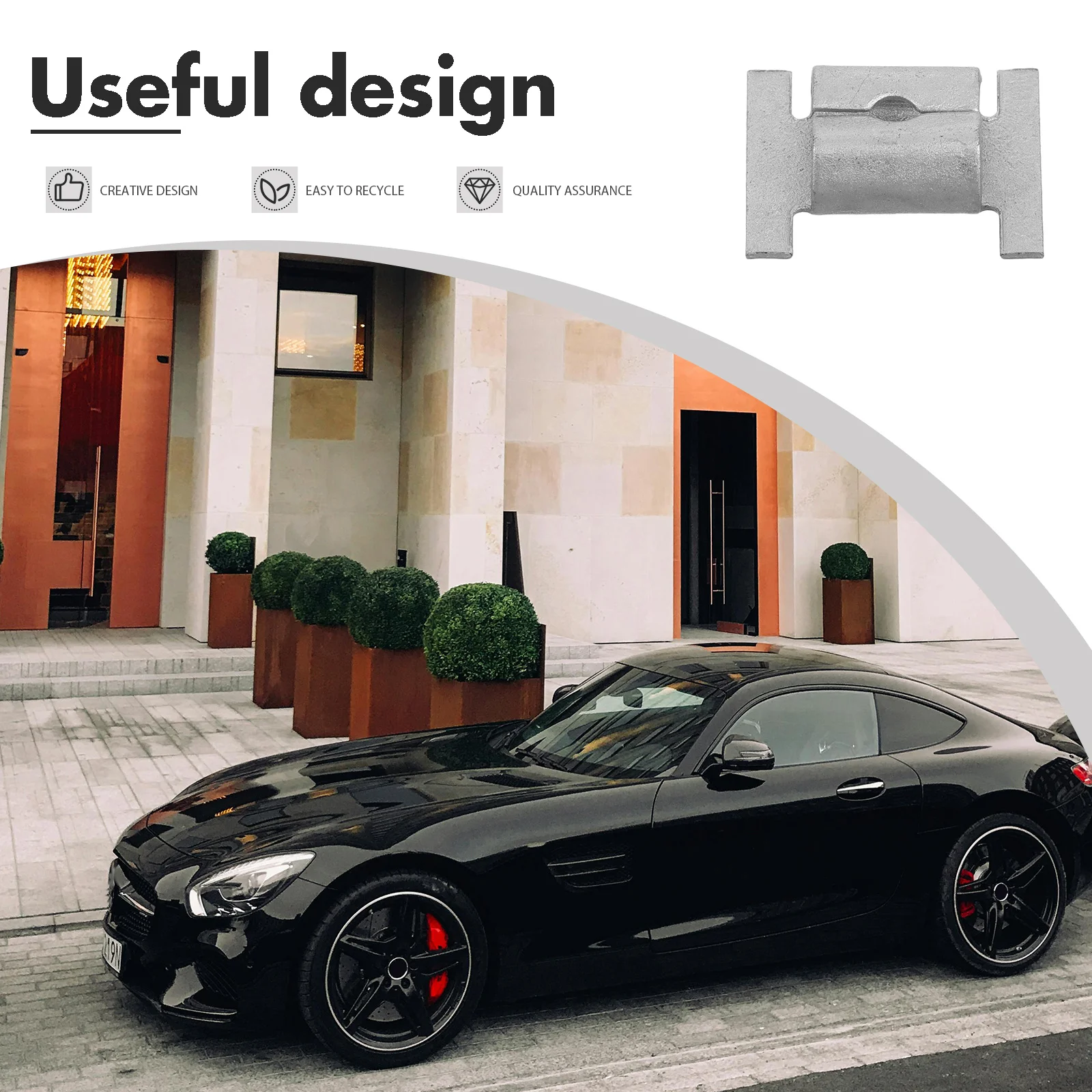 10 قطعة مقاطع التجنيب الوفير قوي الصلب العالمي السحابة عدة لمحرك المصد الأمامي قطعة من نسيج U نوع السيارات #3