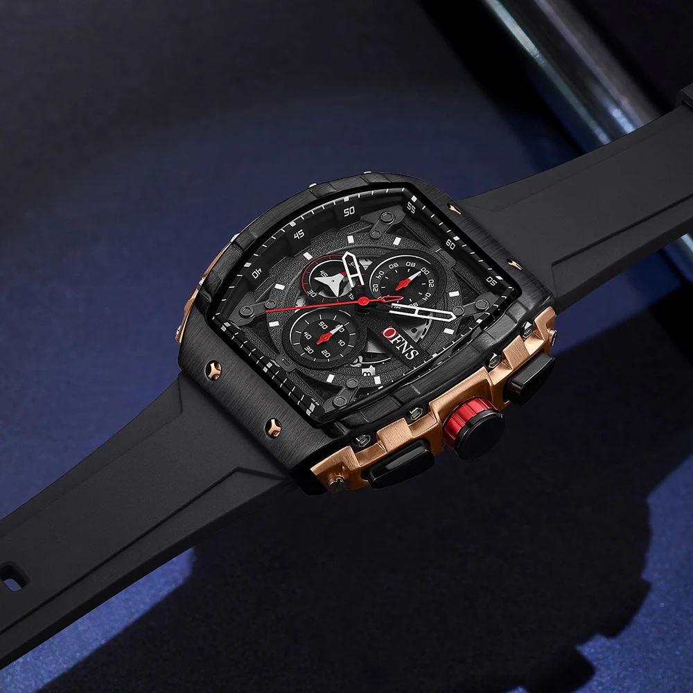 Jam Tangan Pria Quartz Mewah 2025 Mirip Richard Tonneau, Desain Pagani, Tali Karet, Tahan Air, Reloj Hombre