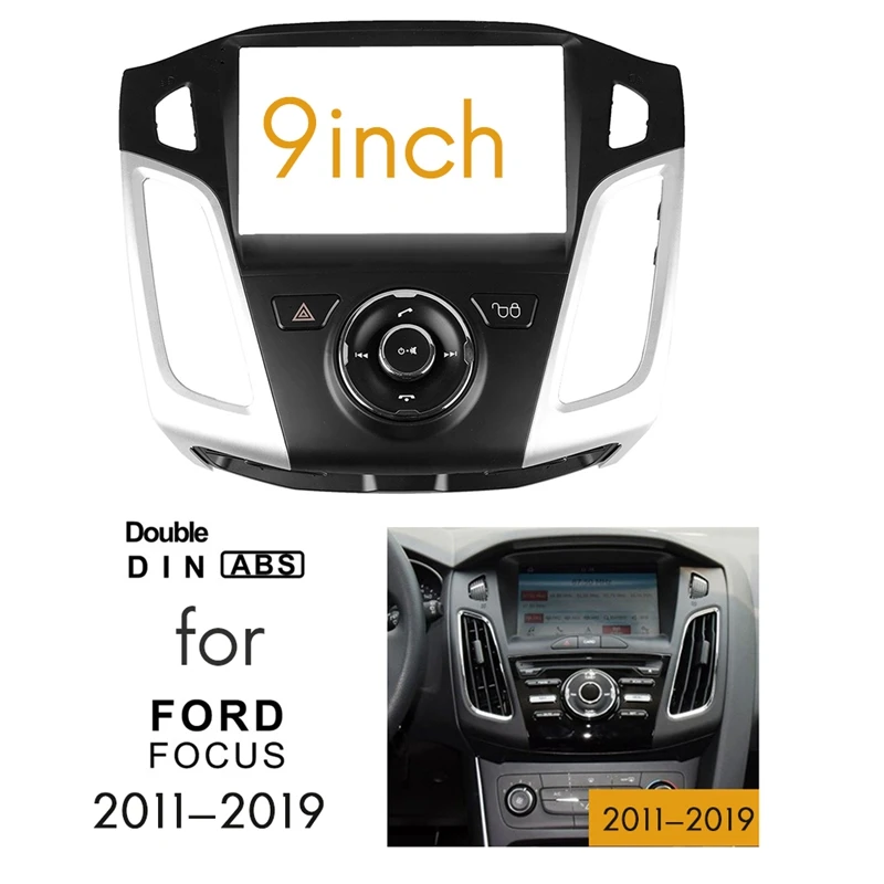 

9 Inch 2 Din Car Dashboard Frame Radio Video Fascia Dash MP5 Player DVD Adapter Panel For Ford Focus 3 2011-2019