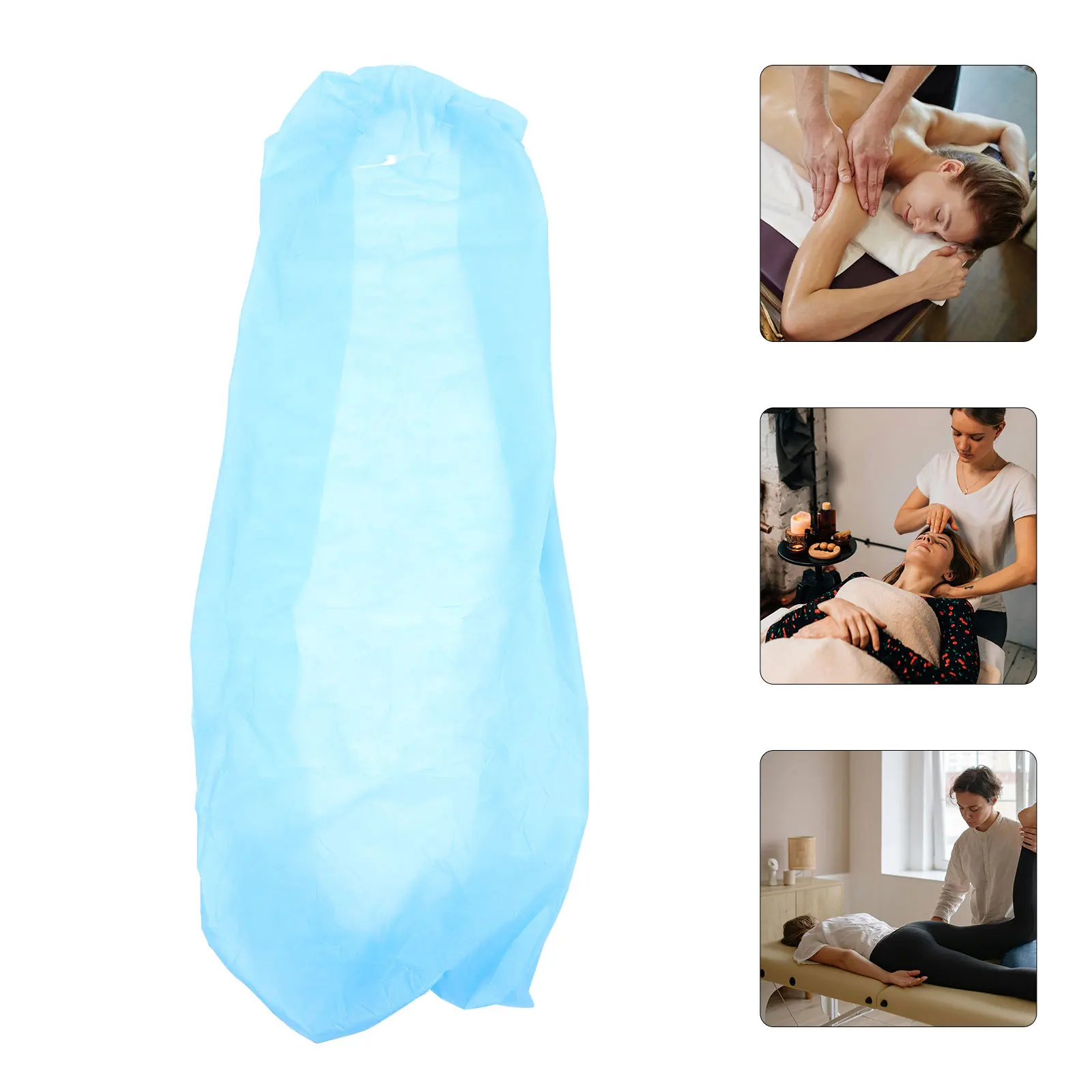 

10Pcs Disposable Non Woven Bed Cover with Face Hole for Massage Parlors Beauty Salons Spa Beds Single Use Sheet
