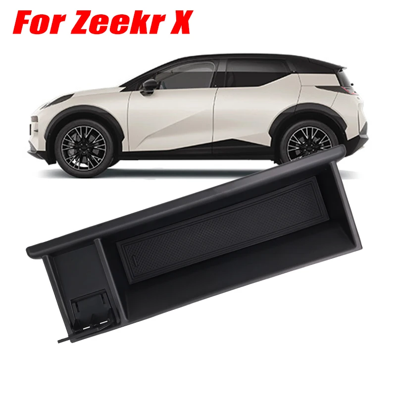 For Zeekr X Armrest Storage Box ABS Central Organozer Tray Stowing Tidying Car Accessories