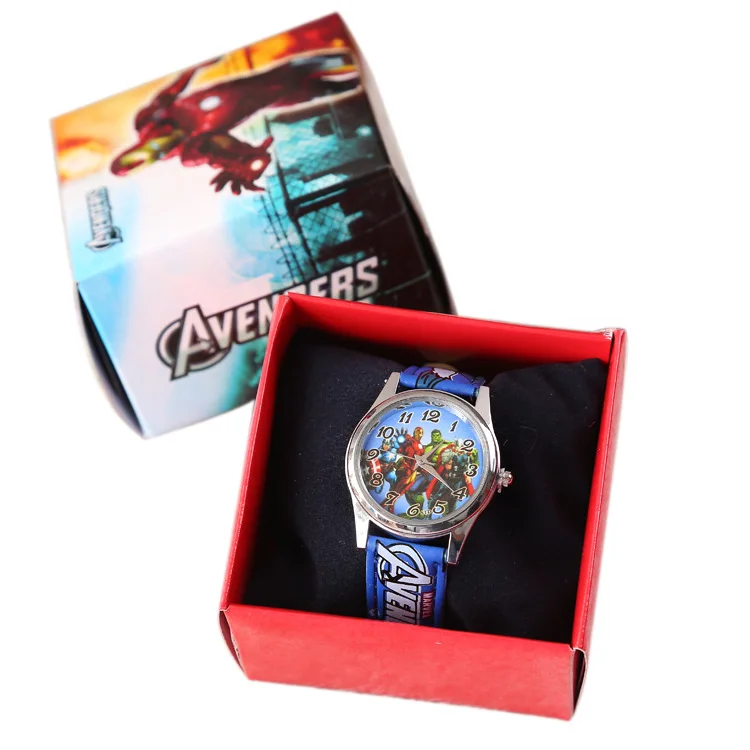 Disney Cars Kids Watch Cars Marvel Spiderman Toy Story Anime Figure Children Cartoon Quartz Watches Iron man Toys Gifts with Box