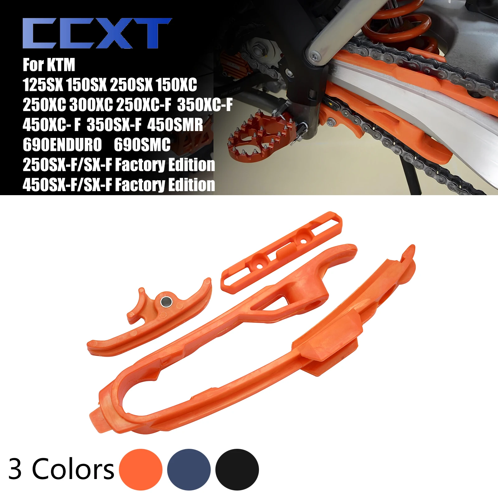 JOSlider-Collier de serrage de tuyau de frein de moto, garde, guide de bras oscillant, KTM XCF 250, XCF350, XCF450, SXF250, SXF350, SXF450, 450, 2008-2020