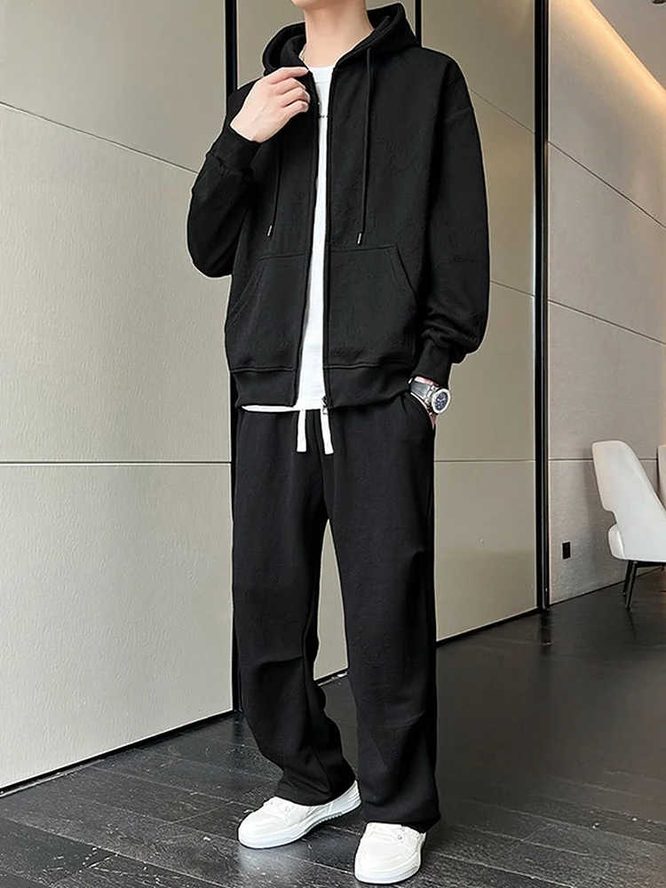 

Men's Spor Casual Set Autumn Faionable Running Sweatirt And Long Pants Ensemble Polyester And Spandex Blend