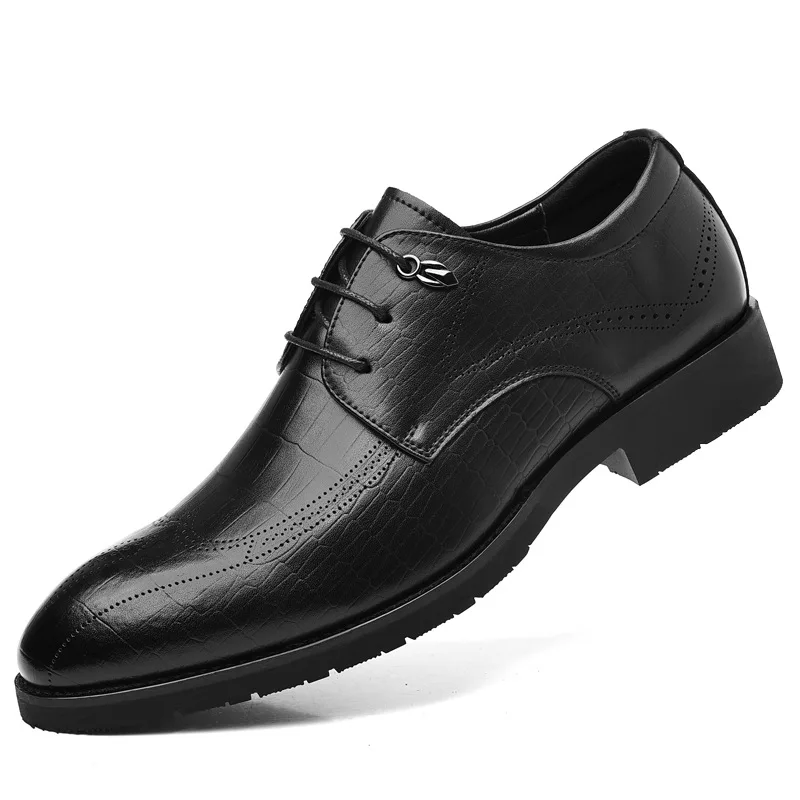 Men's leather shoes, business trend British style suit, business dress shoes