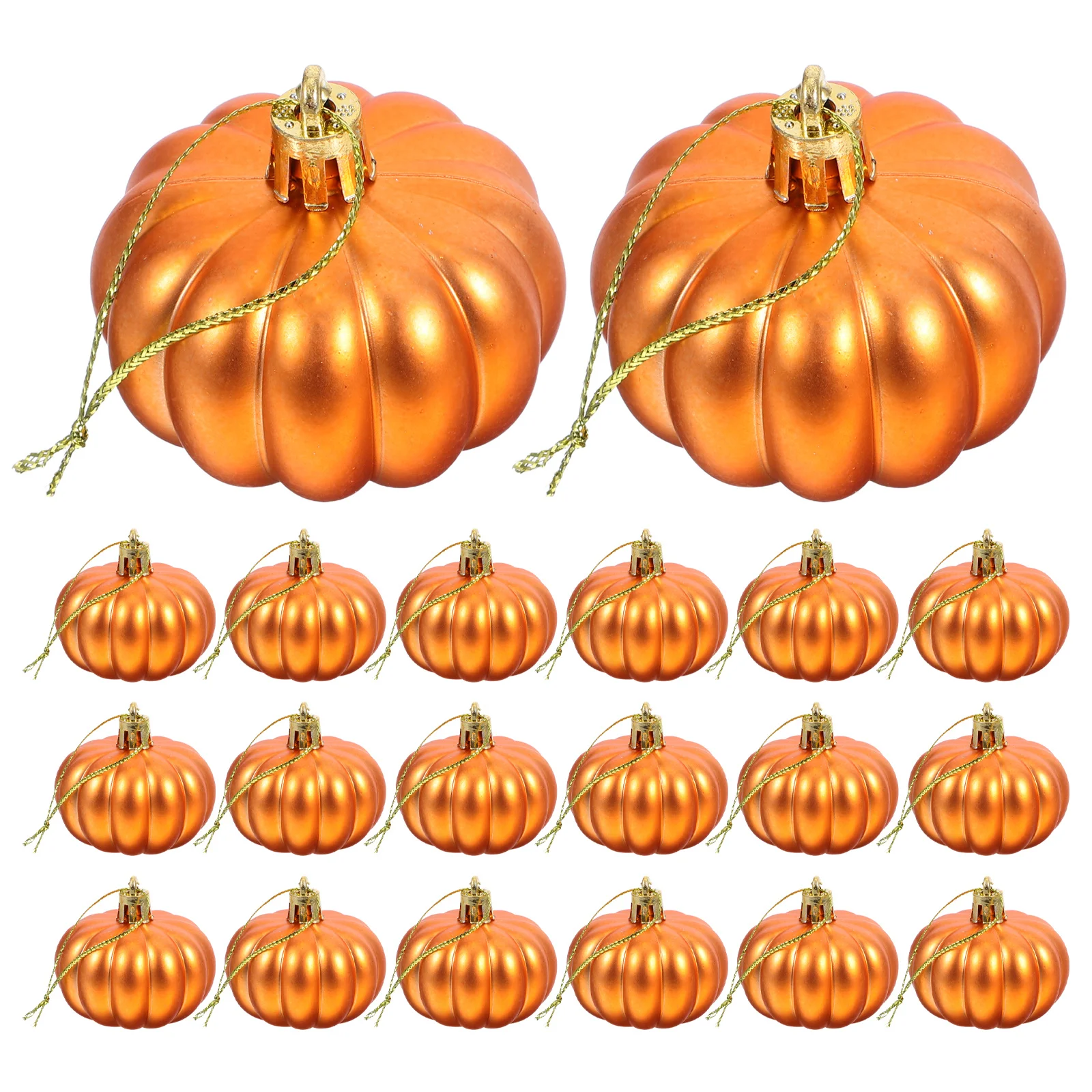 

24Pcs Mini Pumpkin Hanging Ornaments for Trees Walls Ceilings Festive Autumn Thanksgiving Halloween Decor Thanksgiving Ornaments