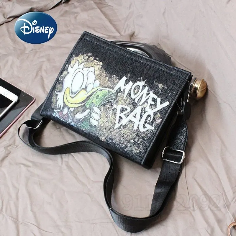 Imagem -02 - Disney Pato Donald Nova Bolsa Moda Masculina de um Ombro Crossbody Bolsa Marca de Luxo Bolsa Feminina Grande Capacidade Alta Qualidade