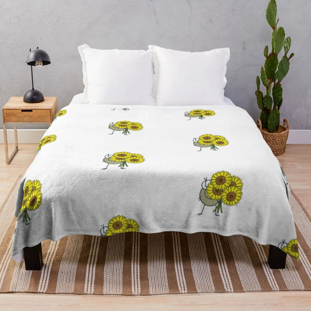 

Kiwi sunflowers literally Throw Blanket Flannel Giant Sofa Blankets