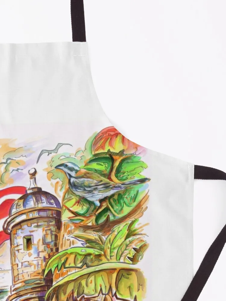 Patria - Puerto Rican Flag Apron useful things for kitchen