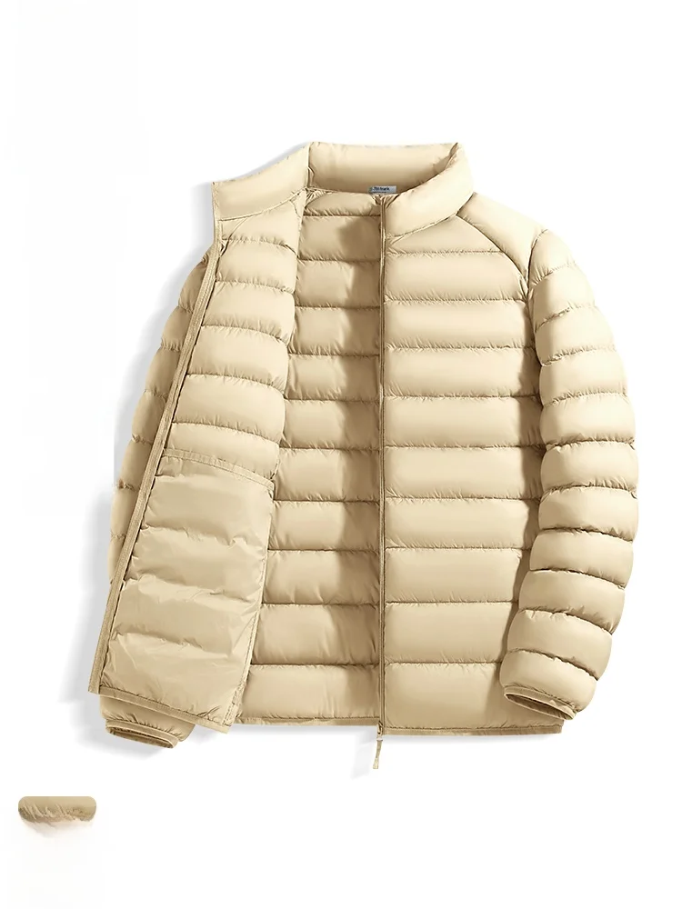

Lightweight Du down Jaet Men's Winter Stand Collar Warmth Outerwear Nylon Fabric Eco-Friendly 90% Du down Fi...
