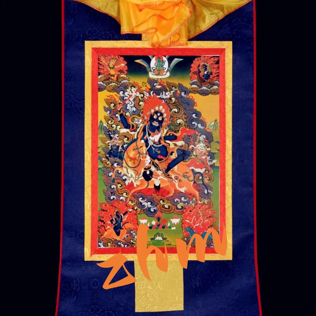 Tibetan Gild Buddhist Buddha Statue of the Blessed Heavenly Mother Fengshui Wall Hanging Decorate Thangka for Home/Office/Altar view 4