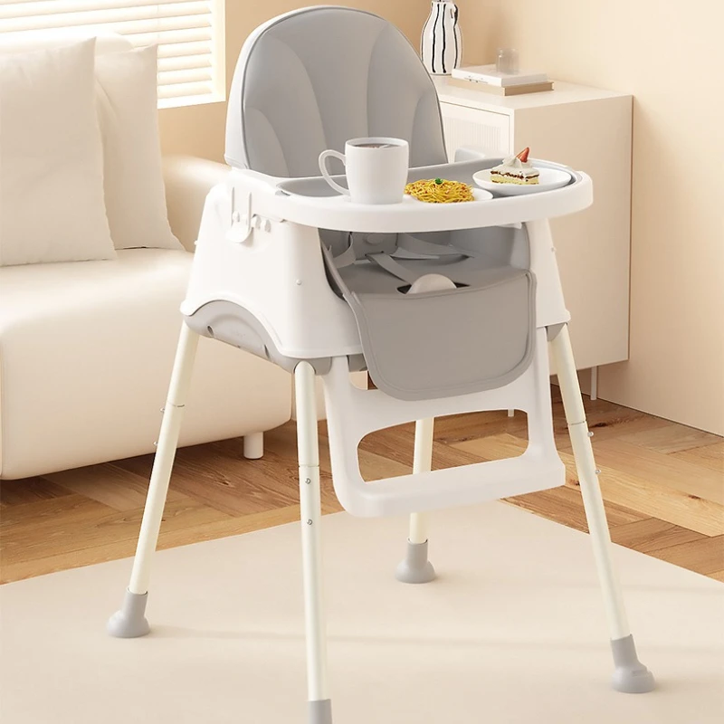 

Stable Heightened Baby Dining Chair Multifunctional Movable Adjustable Foldable Portable Children Eating Table Chair For Home