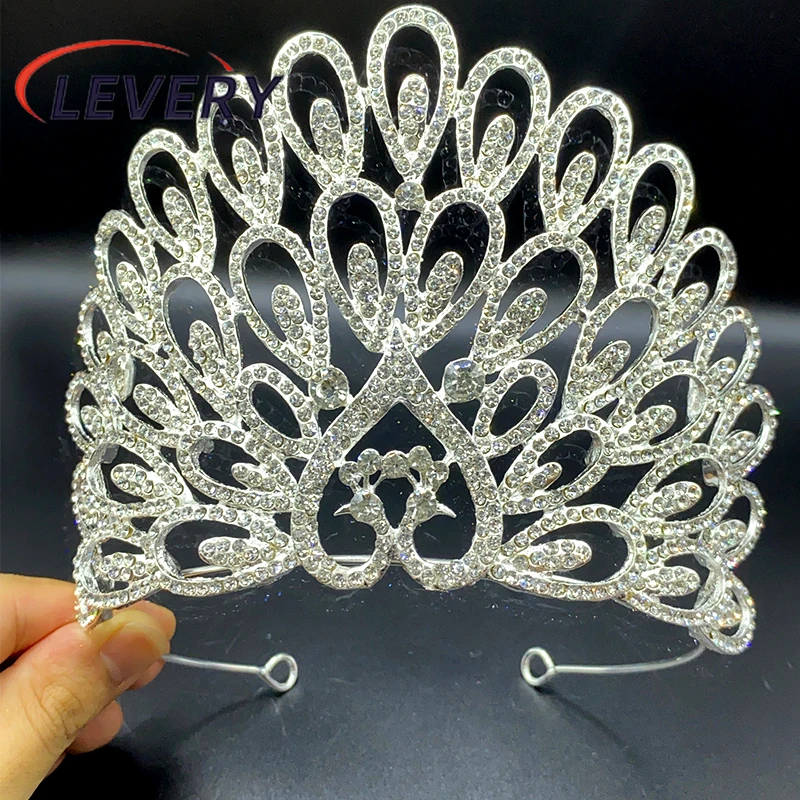 Levery Rhinestone Crystal Tiara Headband Headpiece Queen Bridal Wedding Prom Pageant Party